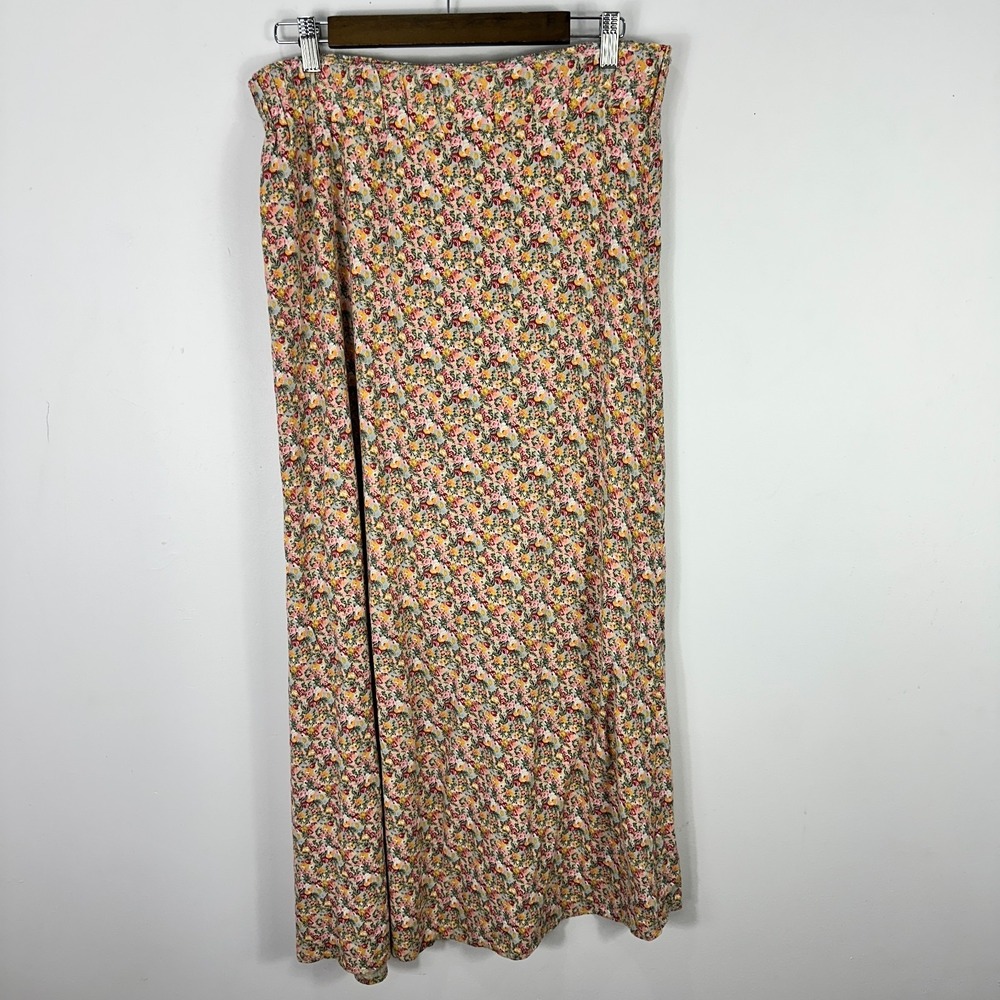 My Side Floral Maxi Skirt 40U Medium Cottagecore Boho Romantic Prairie Whimsical
